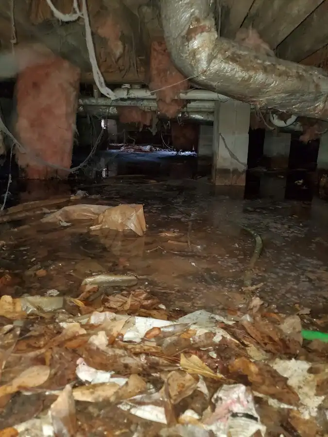 Crawl space flood assessment for Commercial Water Damage Restoration in Leesburg